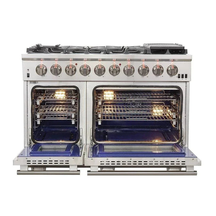 Forno 2-Piece Appliance Package 48" Gas Range, 60" Built-In Refrigerator Stainless Steel FBDL-019-06CAUS