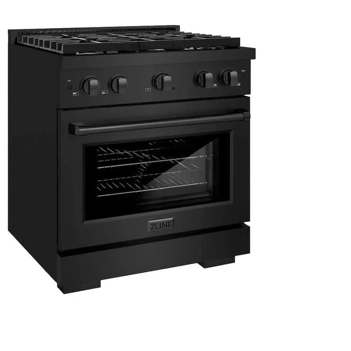 ZLINE 30 in.Gas Range, Convection Gas Oven, Black Stainless Steel, SGRB-3009K