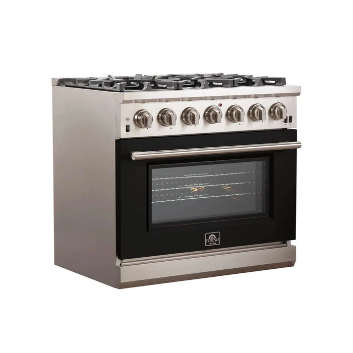FORNO Capriasca 36" Gas on Gas Range FFSGS6260-36BLK