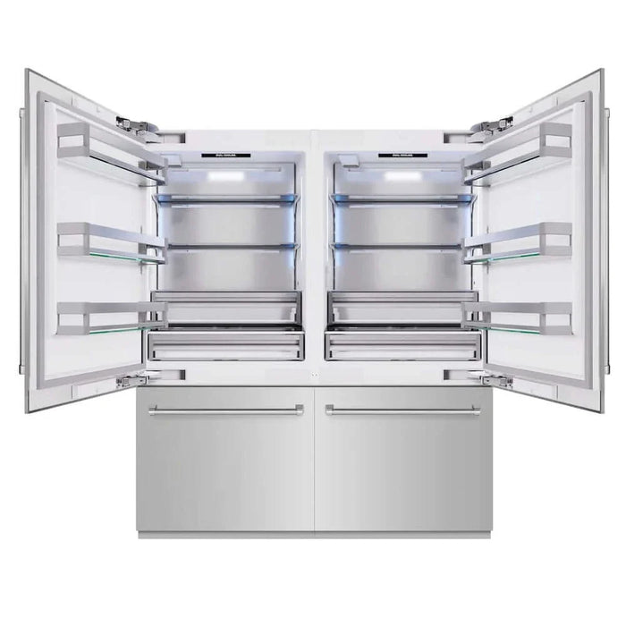 ZLINE 72" Built-In Bottom Freezer Refrigerator,Water Dispenser, Ice Maker, RBIT-304-72