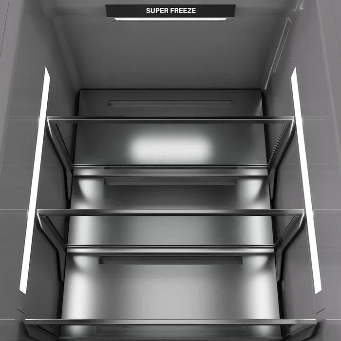 ZLINE 24" Column Freezer Black Stainless Steel, Graphite Gray Interior RCFV-BS-2409K