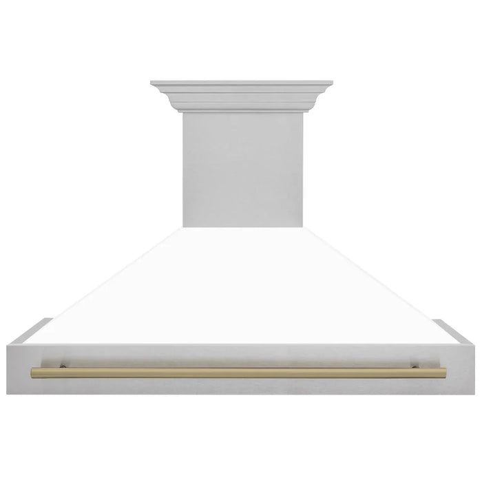 ZLINE 48" Autograph DuraSnow White Range Hood 8654SNZ-WM48-CB