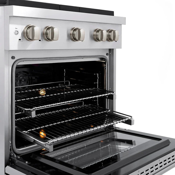 ZLINE 30" Paramount Gas Range DuoPro™ Cooktop, Convection Gas Oven PSGR3009K