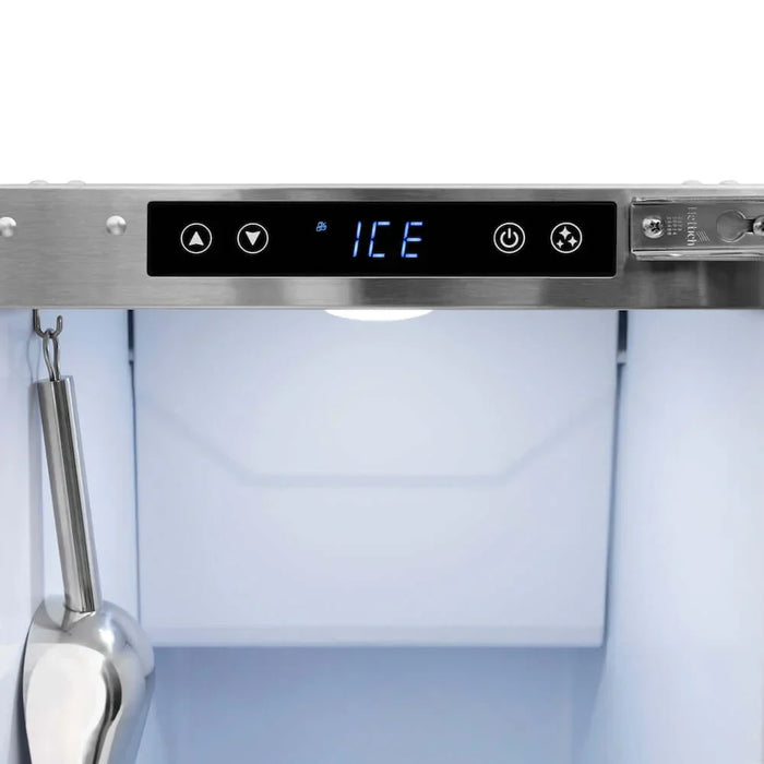 ZLINE Autograph Edition 15" Touchstone Gourmet Ice Maker, Drain Pump, Black Matte Door, Accents  IGMDZ-BLM-15-CB09K
