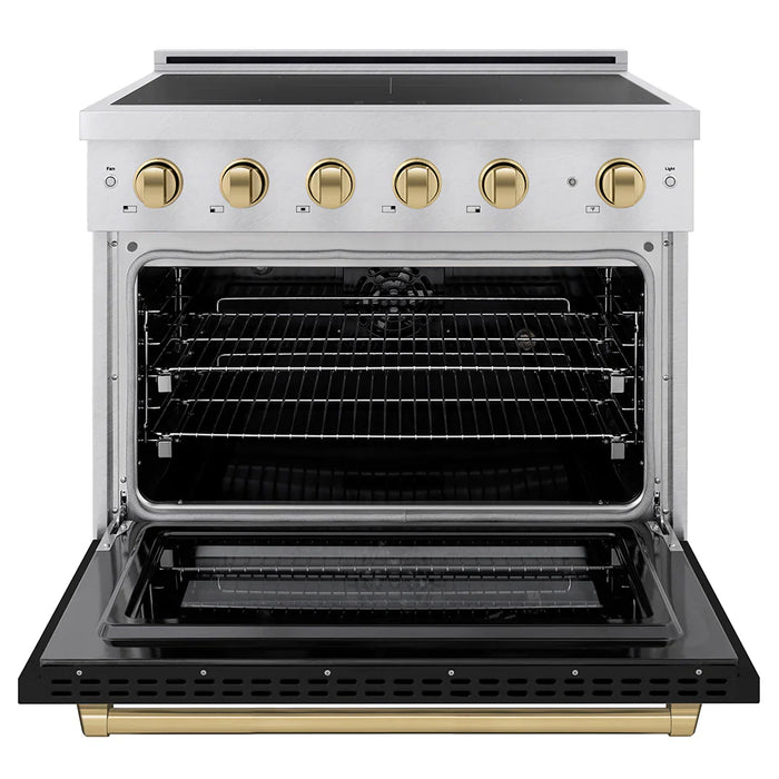 ZLINE Paramount Induction Range, Cooktop, Electric Convection Oven SINRZ-BLM