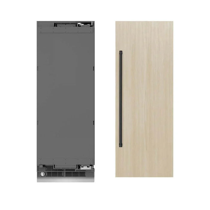 ZLINE 30" Panel Ready Column Refrigerator, Graphite Gray Interior Matte Black RBCRVZ-30-MB09K
