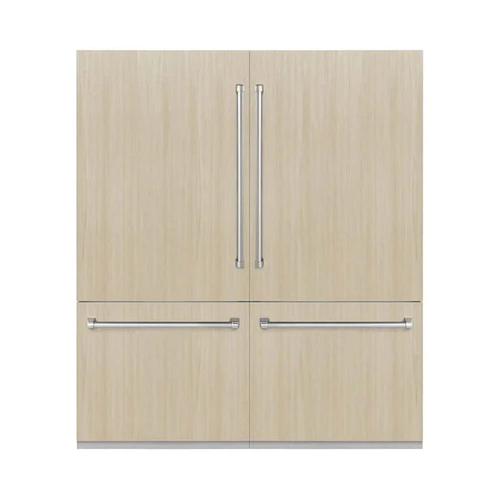 ZLINE 72" Panel Ready Built-In Bottom Freezer Refrigerator,Water Dispenser, Ice Maker,Graphite Gray GRBIT-7209K
