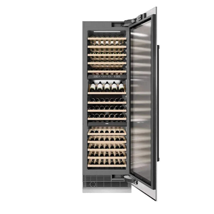 ZLINE 24"Triple Zone 100 Bottle Column Wine Cooler, DuraSnow®  Stainless Steel Matte Black RCWVZ-SN-24-MB