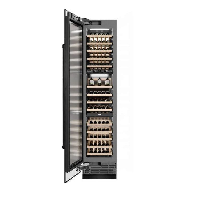 ZLINE 18"Triple Zone 68 Bottle Left Hinge Column Wine Cooler, Black Stainless Steel RCWVL-BS-18