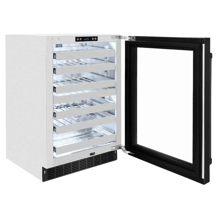 ZLINE 24" Touchstone Dual Zone 44 Bottle Wine Cooler Black Stainless Steel Glass Door RWDO-BS-24