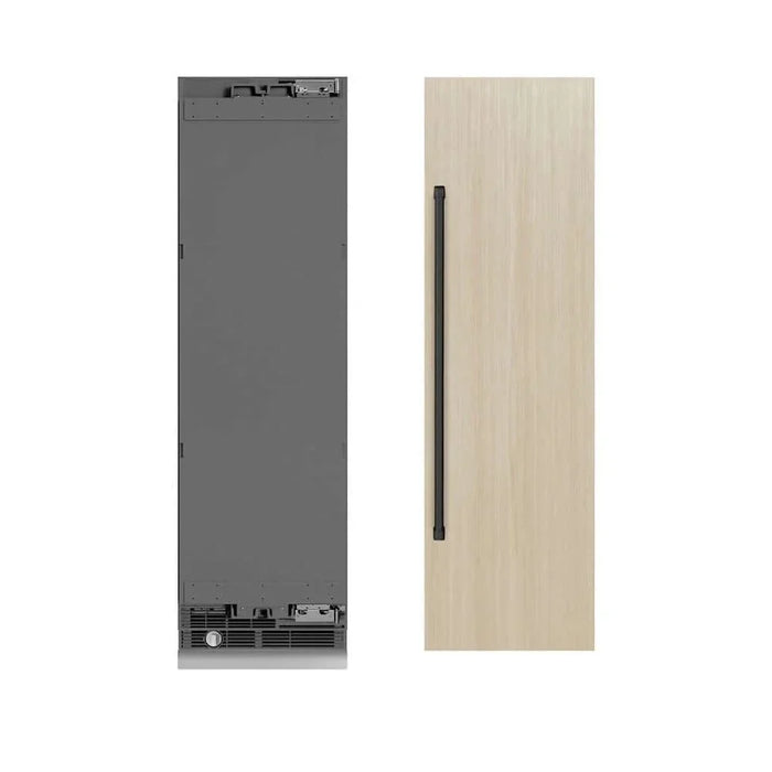 ZLINE 24" Panel Ready Column Refrigerator, Graphite Gray Interior Matte Black RBCRVZ-24-MB09K