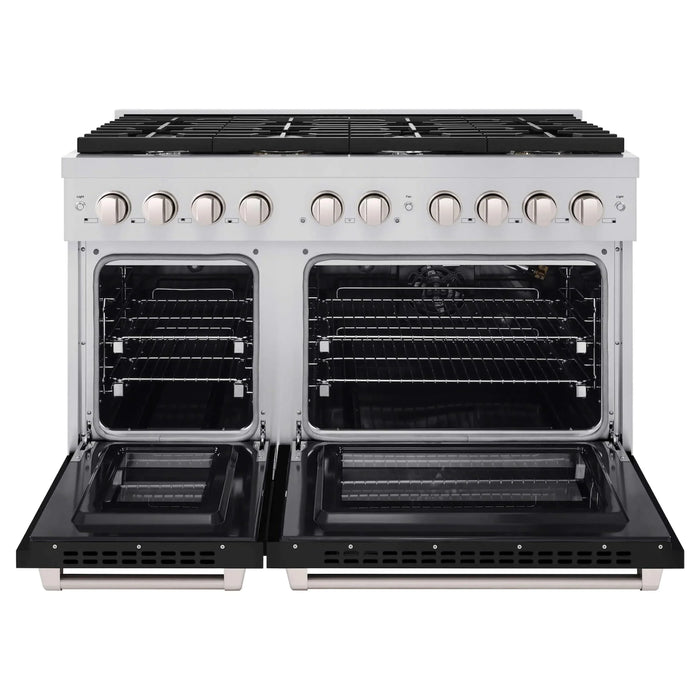 ZLINE 48"Paramount Dual Fuel Range Stainless Steel, Black Matte, SDR-BLM-4809K