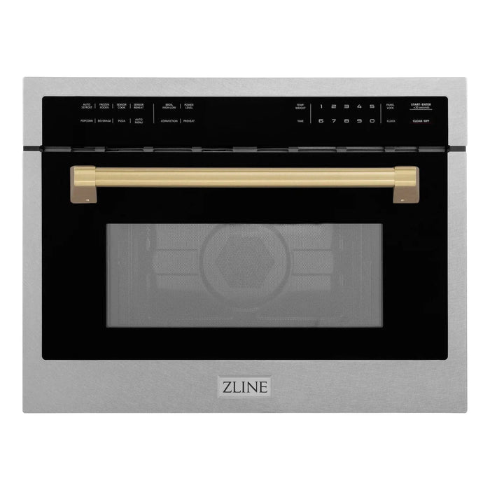 ZLINE 24” Convection Microwave, Stainless Steel, Bronze MWOZ-24-SS-CB