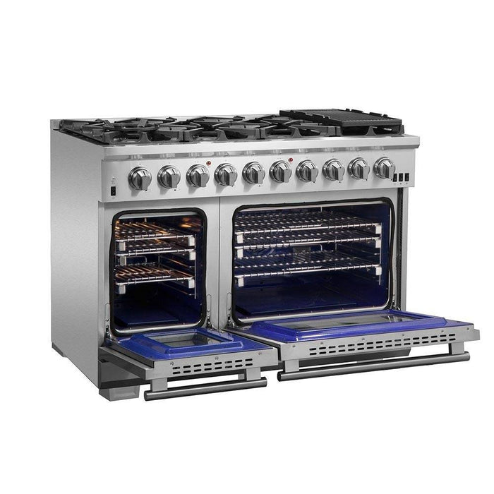 Forno 2-Piece Appliance Package 48" Gas Range, 60" Built-In Refrigerator Stainless Steel FBDL-019-06CAUS