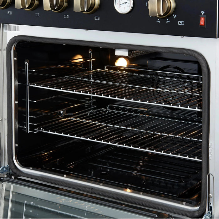 FORNO Marco 30" Gas on Gas Range FFSGS6277-30BLK