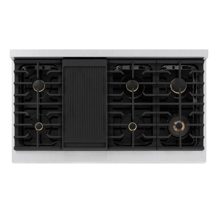 ZLINE 48"Paramount Dual Fuel Range DuraSnow® Matte Black SDRSZ-48-MB09K