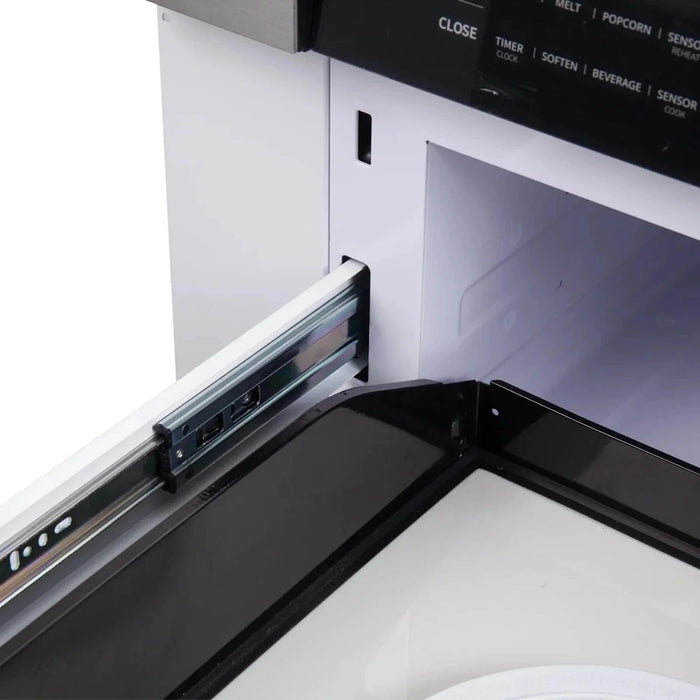 Forno 30" Microwave Drawer Black with Antique Brass, FMWDR3000-30BLK