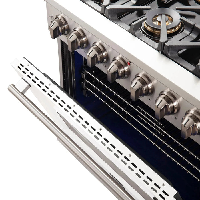 FORNO Capriasca 36" Gas on Gas Range FFSGS6260-36WHT