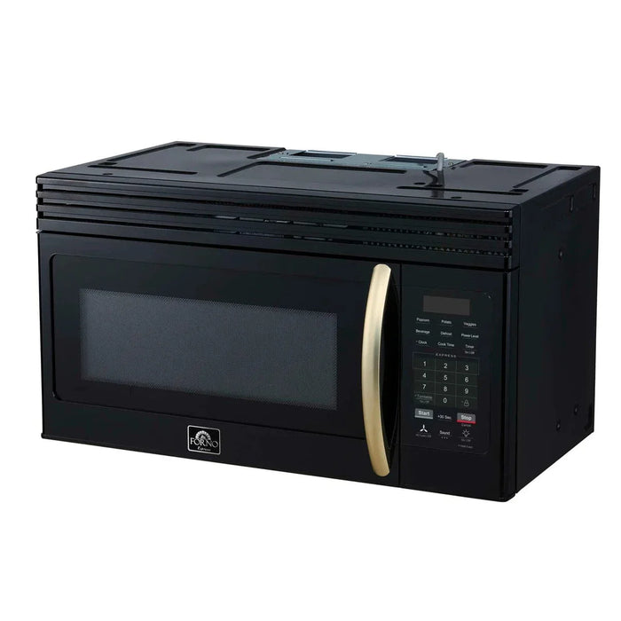 Forno Scalo 30"Over the Range Microwave, Black Stainless Steel, FOTR3007-30BLK