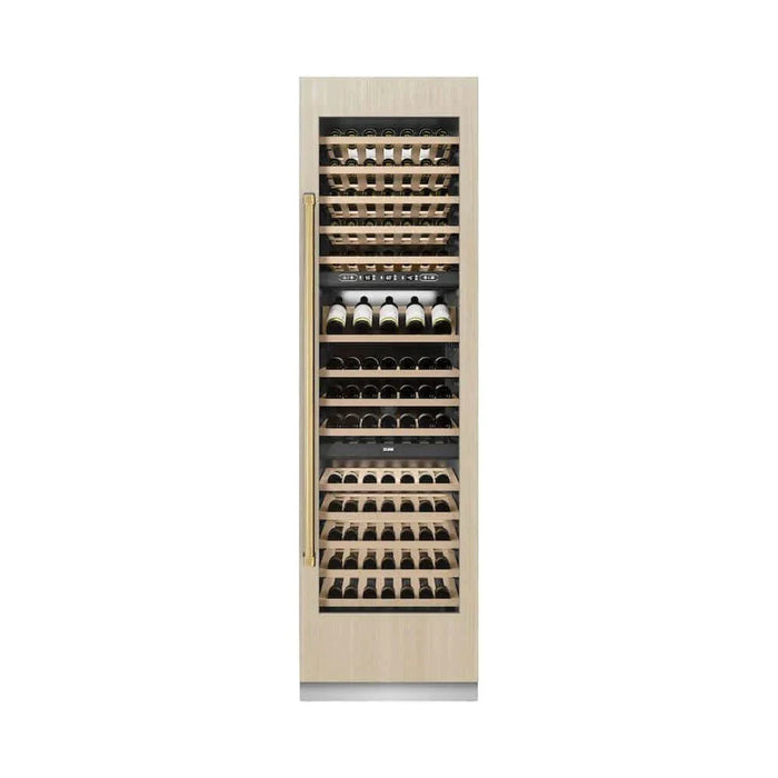 ZLINE 24" Triple Zone 100 Bottle Panel Ready Column Wine Cooler Polished Gold RBCWVZ-24-G