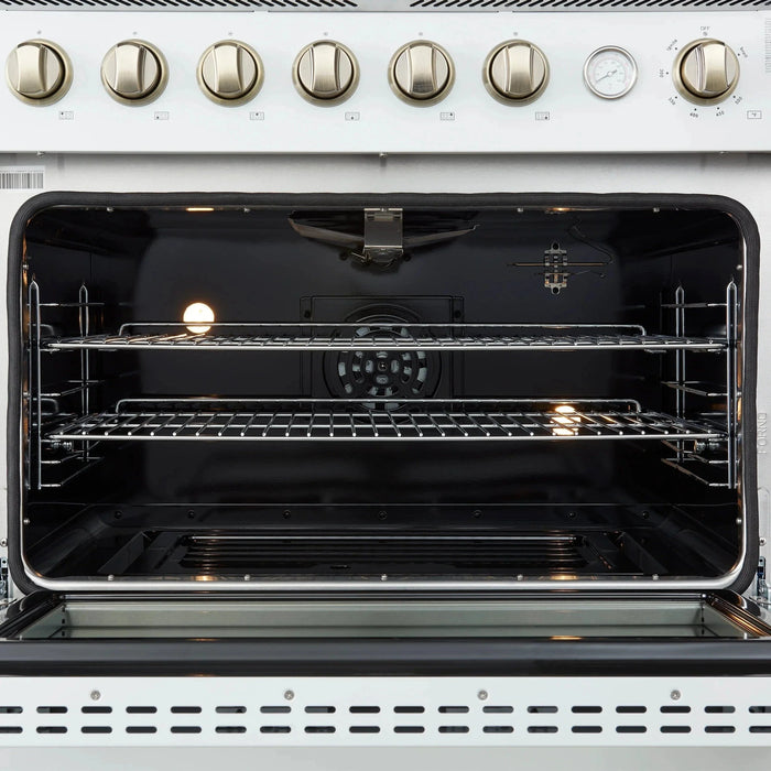 FORNO Marco 36" Gas on Gas Range FFSGS6277-36WHT