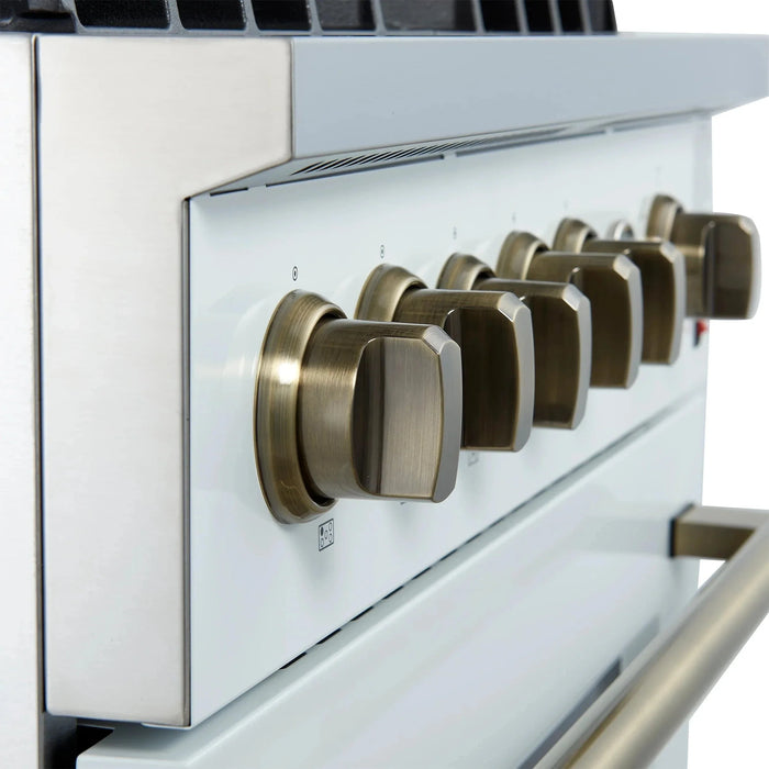 FORNO Giovanni 30" Gas on Gas Range FFSGS6274-30WHT