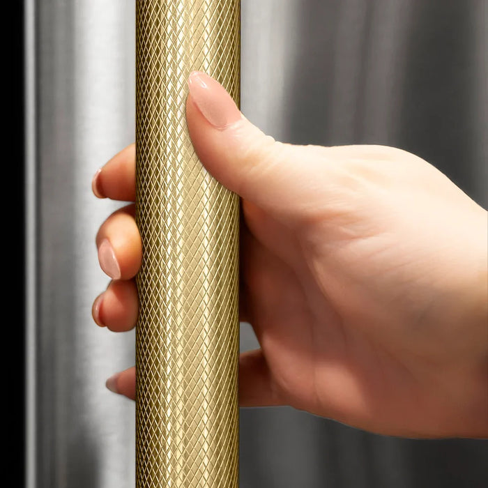 ZLINE Autograph Edition 36" Counter-Depth French Door Refrigerator, Ice Maker, Fingerprint-Resistant Stainless Steel, Helix Handles RFMZ-36-KCB