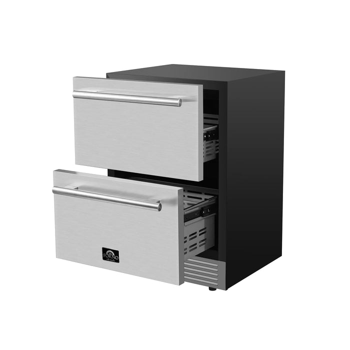 FORNO Cosenza 24" Built-In Indoor/Outdoor Drawer Freezer FDRBI1838-24S