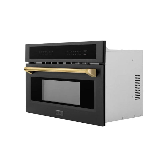ZLINE 30” Convection Microwave, Black Stainless, Gold MWOZ-30-BS-G09K