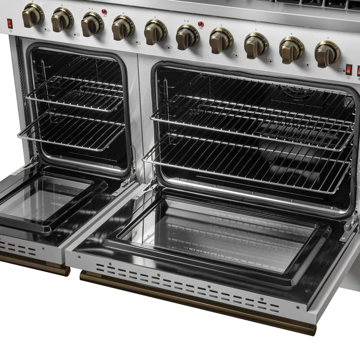 FORNO Galiano 48" Gas on Gas Range FFSGS6244-48WHT