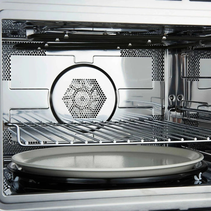 Forno Oliena Espresso 30" Microwave Oven in Black with Stainless Steel Handle, FMWDR3093-30BLK