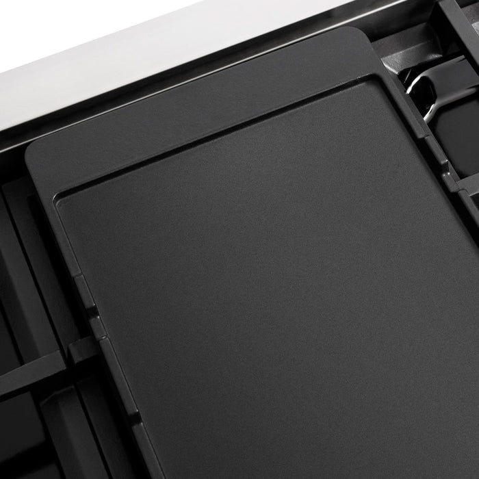 ZLINE Autograph Edition 48" Paramount Dual Fuel Range, 6 Burner Gas Cooktop, Electric Convection Oven, Stainless Steel, Helix Handle and Knob SDRZ-48-KCB