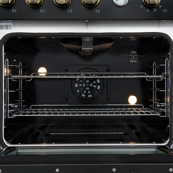 FORNO Marco 30" Gas on Gas Range FFSGS6277-30BLK