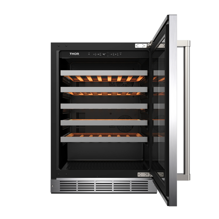THOR Kitchen 24" Wine Cooler 46 Bottle Single Zone TWC24US