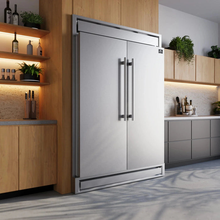 FORNO Appliance Package - 48" Gas Range and 60" Refrigerator FBDL-018-03CAUS