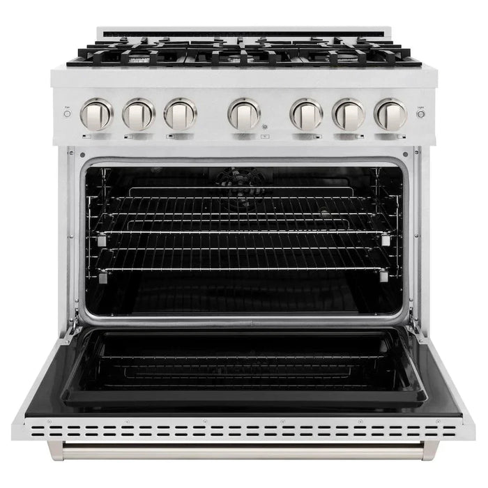 ZLINE 36" Classic Gas Range, Convection Gas Oven DuraSnow® Stainless Steel, CGRS-3609K