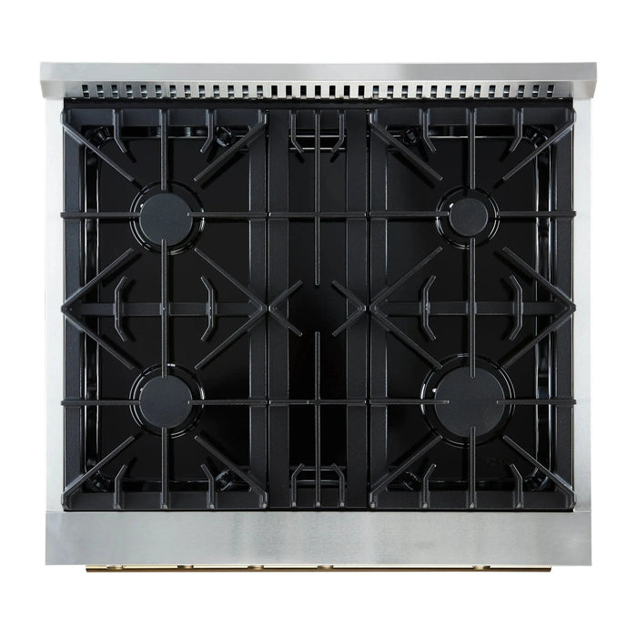 FORNO Marco 30" Gas on Gas Range FFSGS6277-30BLK