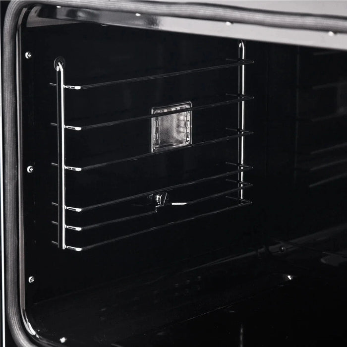 Forno Asti 30"French Door Electric Wall Oven in White with Antique Brass Trim, FBOEL1333-30WHT