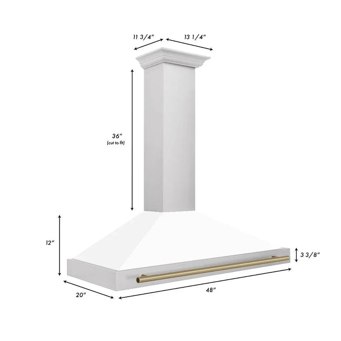 ZLINE 48" Autograph Stainless Wall Range Hood KB4STZ-WM48-G09K