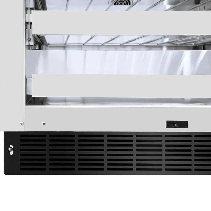 ZLINE 24" Touchstone Dual Zone 44 Bottle Wine Cooler Black Stainless Steel Glass Door RWDO-BS-24