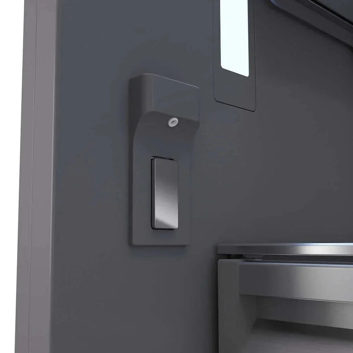 ZLINE 60" Built-In Bottom Freezer Refrigerator with Water Dispenser, Ice Maker, Stainless Steel, Graphite Gray Interior, Champagne Bronze GRBIVZ-304-60CB