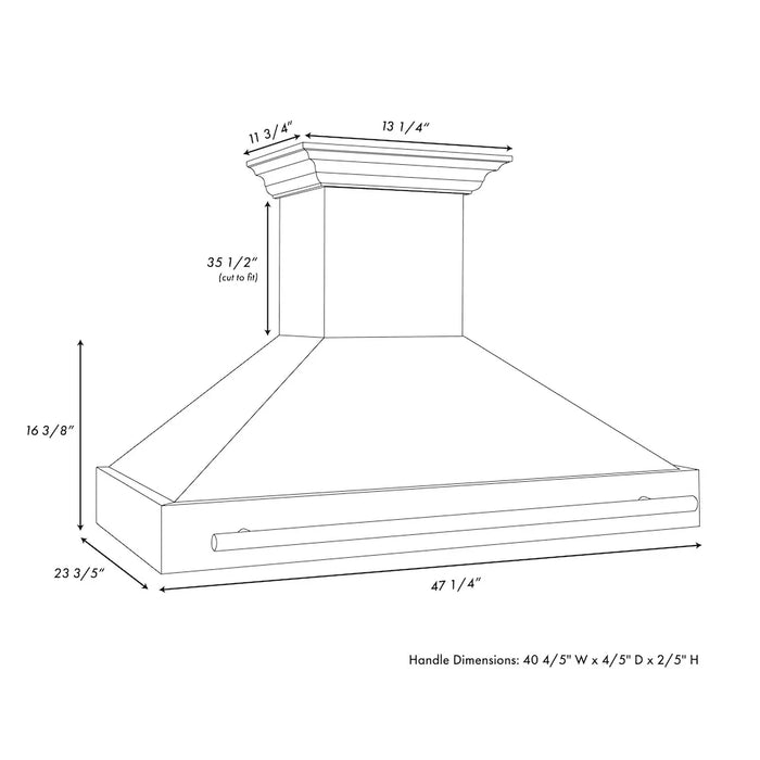 ZLINE 48" Autograph DuraSnow White Range Hood 8654SNZ-WM48-CB
