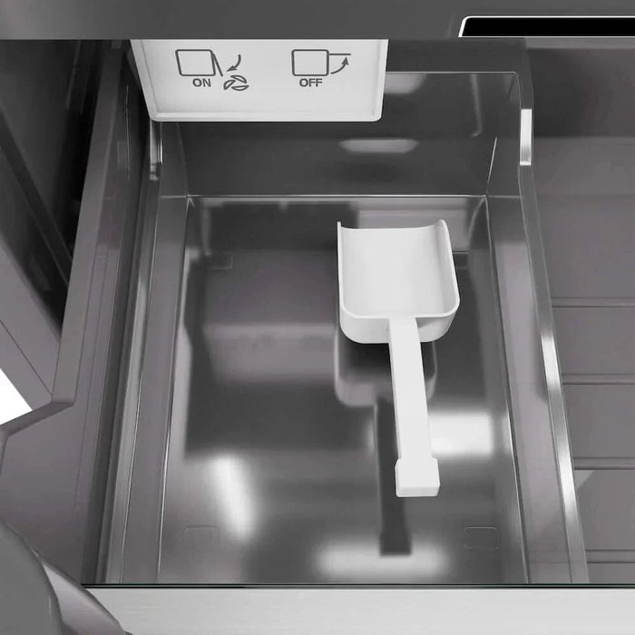 ZLINE 18" Left Hinge Column Freezer White Matte Stainless Steel, Graphite Gray Interior Matte Black RCFVLZ-WM-18-MB09K