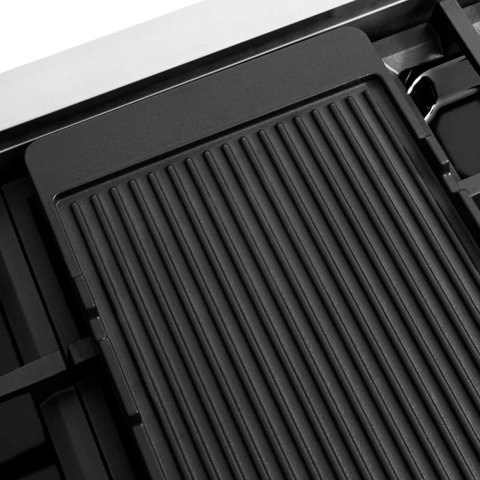 ZLINE Autograph Edition 48" Paramount Dual Fuel Range, 6 Burner Gas Cooktop, Electric Convection Oven, Stainless Steel, Helix Handle and Knob SDRZ-48-KCB