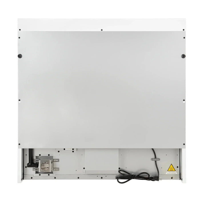 Forno Antico 36" Gas Range 6 Gas Burner Cooktop, Gas Convection Oven White, Antique Brass Trim, FFSGS6219-36WHT