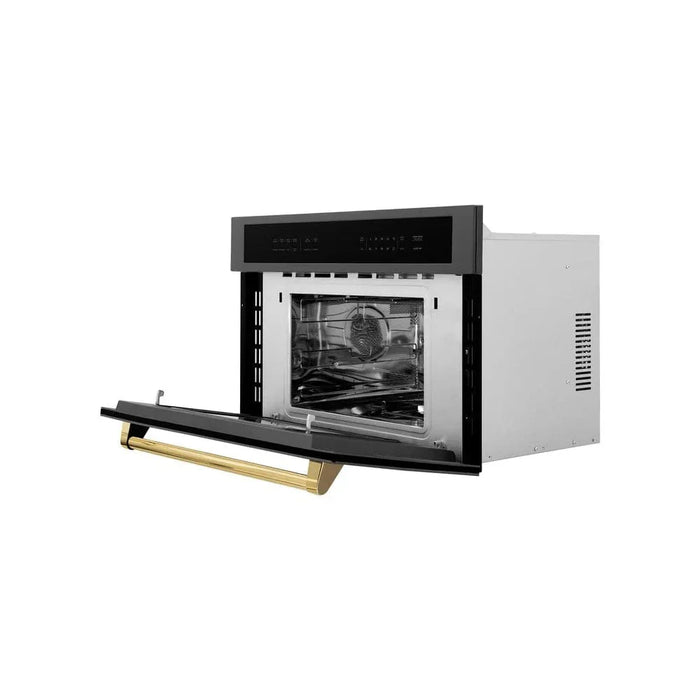 ZLINE 30” Convection Microwave, Black Stainless, Gold MWOZ-30-BS-G09K