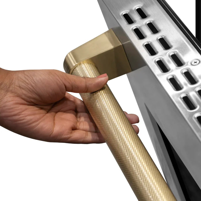 ZLINE Autograph Edition 48" Paramount Dual Fuel Range, DuoPro™ Cooktop, Electric Convection Oven, Stainless Steel, Helix Handle PSDRZ-48-KCB