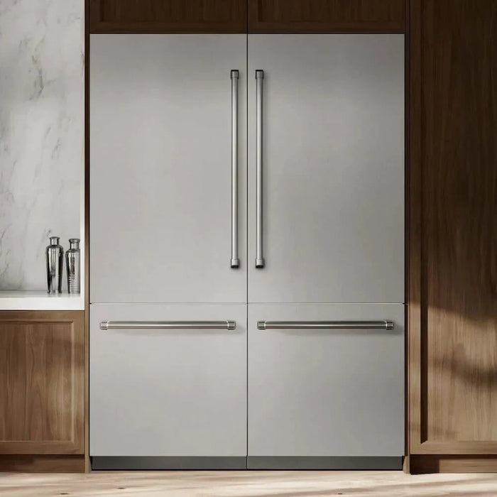 ZLINE 60" Panel Ready Built-In Bottom Freezer Refrigerator,Water Dispenser, Ice Maker, DuraSnow® Stainless Steel,Graphite Gray, GRBIV-SN-6009K