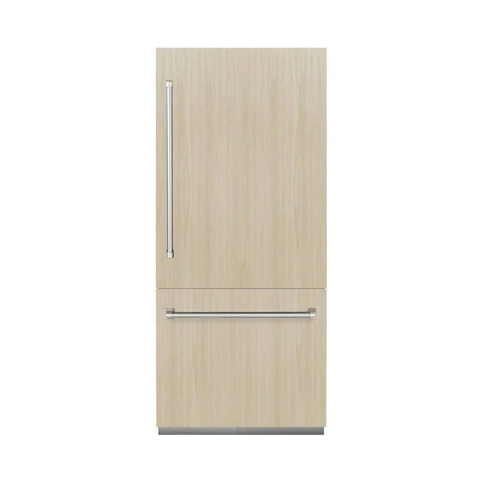 ZLINE 36" Panel Ready Built-In Bottom Freezer Refrigerator,Water Dispenser, Ice Maker,Graphite Gray GRBIT-3609K