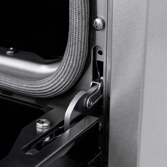 ZLINE 30" Dual Fuel Range, Gas Cooktop, Electric Convection Oven DuraSnow® Stainless Steel, Matte Black CDRSZ-30-MB